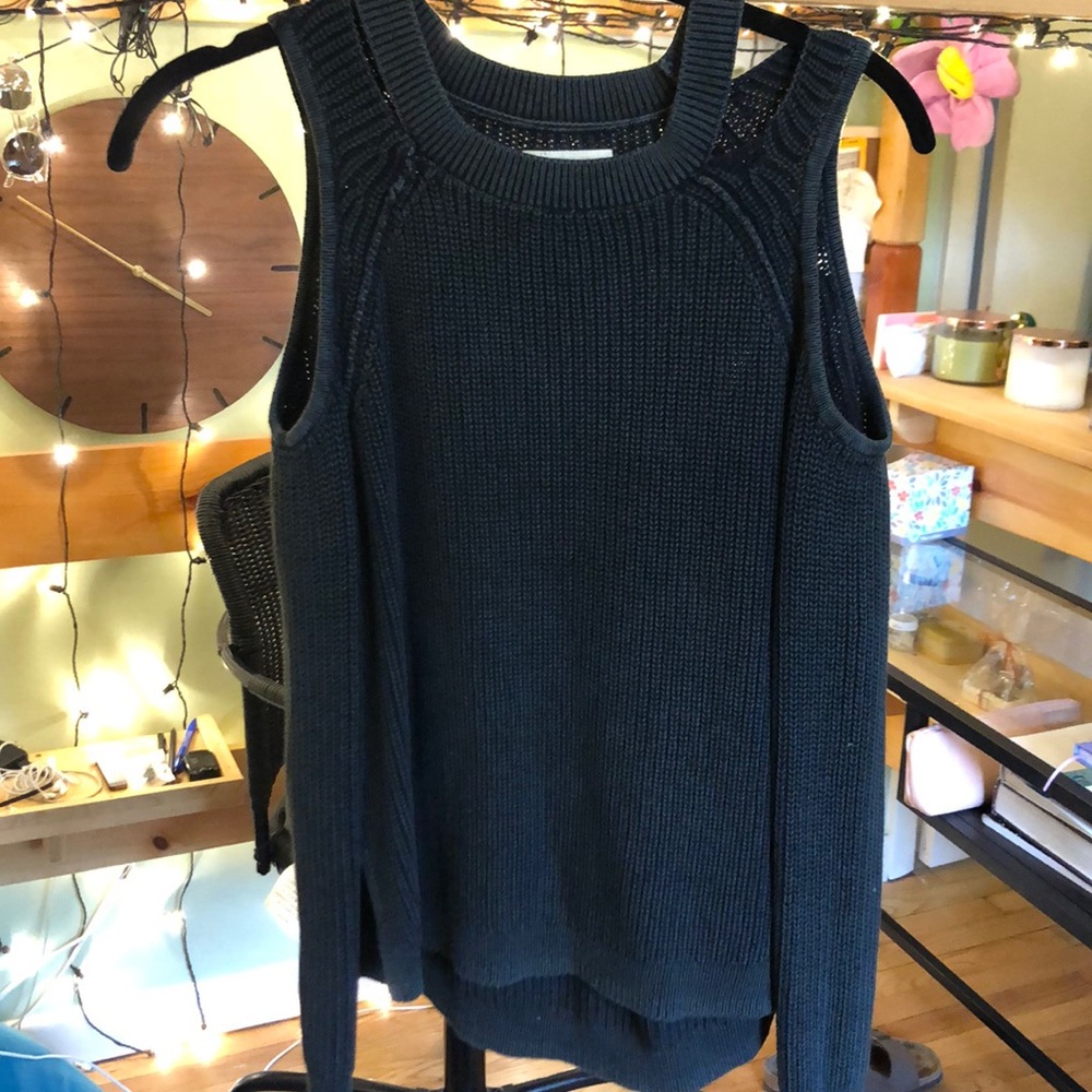 Cold shoulder sweater